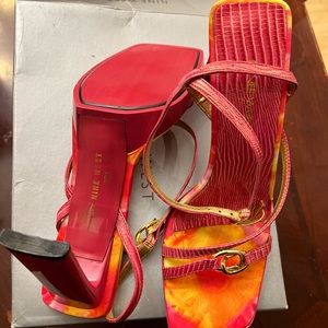 New in box Sexy pink scrappy sandals
